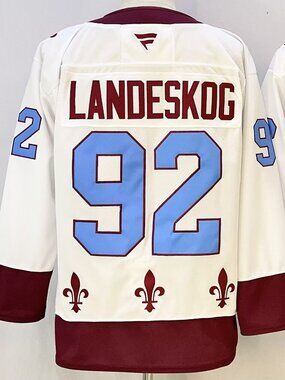 Gabriel Landeskog White Retro Jersey